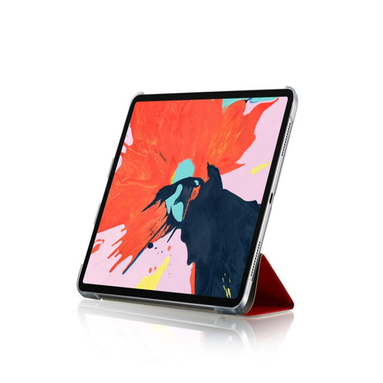 Silk Texture Horizontal Flip Magnetic PU Leather Case for iPad Air 13 2024 / iPad Pro 12.9 inch (2018), with Three-folding Holder & Sleep / Wake-up Function(Rose Gold) by buy2fix