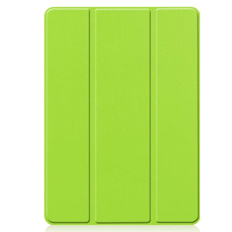 For iPad 10.2 2021 / 2020 / 2019 Custer Texture Horizontal Flip Smart TPU Leather Case with Sleep / Wake-up Function & Three-folding Holder & Pen Slot(Green) - iPad 10.2 Cases by buy2fix | Online Shopping UK | buy2fix