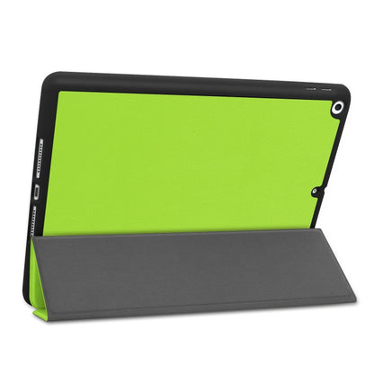 For iPad 10.2 2021 / 2020 / 2019 Custer Texture Horizontal Flip Smart TPU Leather Case with Sleep / Wake-up Function & Three-folding Holder & Pen Slot(Green) - iPad 10.2 Cases by buy2fix | Online Shopping UK | buy2fix