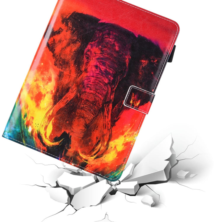 For iPad Pro 10.5 inch Red Elephant Print Horizontal Flip PU Leather Protective Case with Holder & Card Slots & Photo Frame - iPad Pro 10.5 inch Cases by buy2fix | Online Shopping UK | buy2fix