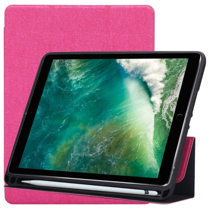 Cloth Texture Pattern Horizontal Flip Leather Case for iPad Pro 10.5 inch ,with Three-folding Holder & Pen Slots (Magenta) - iPad Pro 10.5 inch Cases by buy2fix | Online Shopping UK | buy2fix