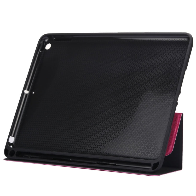 Cloth Texture Pattern Horizontal Flip Leather Case for iPad Pro 10.5 inch ,with Three-folding Holder & Pen Slots (Magenta) - iPad Pro 10.5 inch Cases by buy2fix | Online Shopping UK | buy2fix