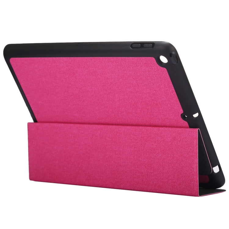 Cloth Texture Pattern Horizontal Flip Leather Case for iPad Pro 10.5 inch ,with Three-folding Holder & Pen Slots (Magenta) - iPad Pro 10.5 inch Cases by buy2fix | Online Shopping UK | buy2fix