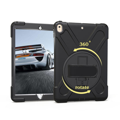 For iPad Pro 10.5 inch 360 Degree Rotation PC + Silicone Protective Case with Holder & Hand-strap (Black) - iPad Pro 10.5 inch Cases by buy2fix | Online Shopping UK | buy2fix