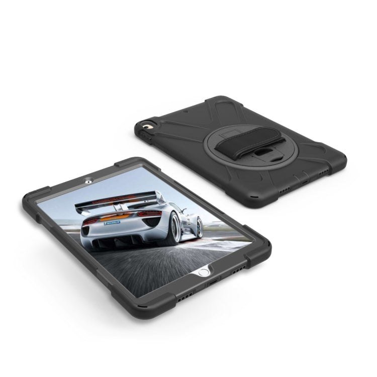 For iPad Pro 10.5 inch 360 Degree Rotation PC + Silicone Protective Case with Holder & Hand-strap (Black) - iPad Pro 10.5 inch Cases by buy2fix | Online Shopping UK | buy2fix