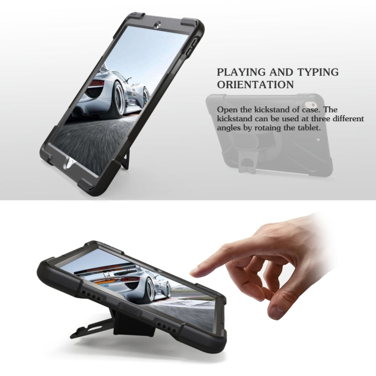 For iPad Pro 10.5 inch 360 Degree Rotation PC + Silicone Protective Case with Holder & Hand-strap (Black) - iPad Pro 10.5 inch Cases by buy2fix | Online Shopping UK | buy2fix