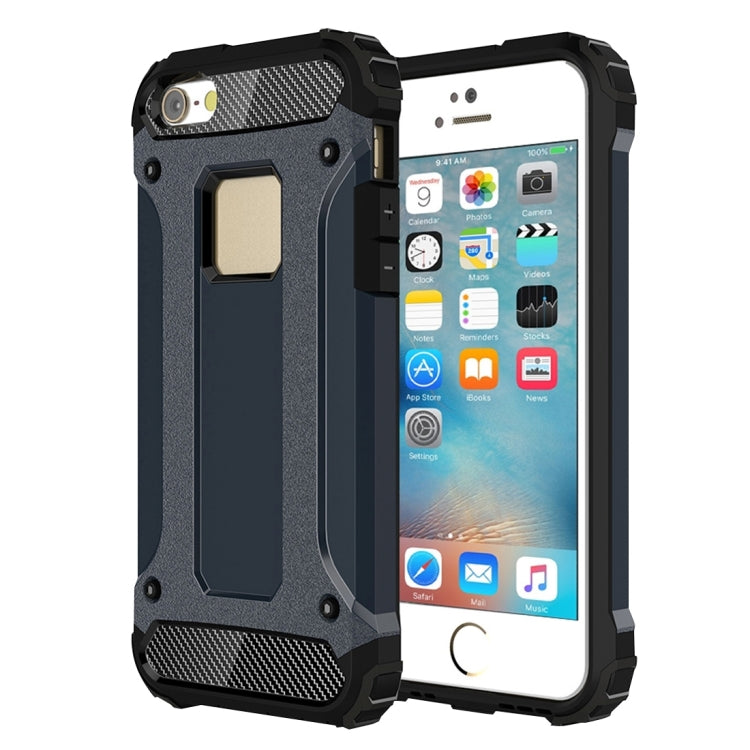 Tough Armor TPU + PC Combination Case for iPhone iPhone SE & 5 & 5s(Dark Blue) by buy2fix