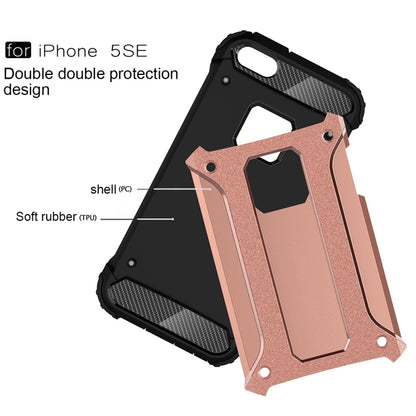 Tough Armor TPU + PC Combination Case for iPhone SE & 5 & 5s(Rose Gold) by buy2fix