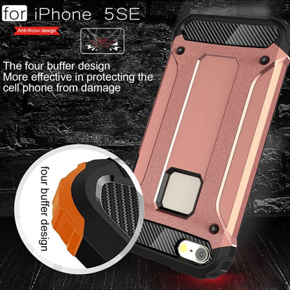 Tough Armor TPU + PC Combination Case for iPhone SE & 5 & 5s(Rose Gold) by buy2fix