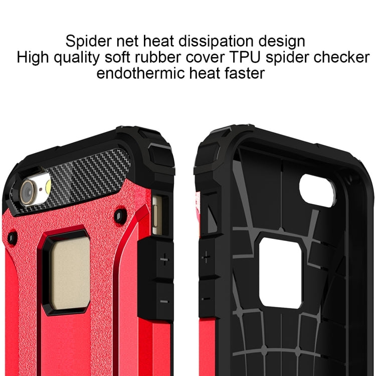 Tough Armor TPU + PC Combination Case for iPhone SE & 5 & 5s(Red) by buy2fix