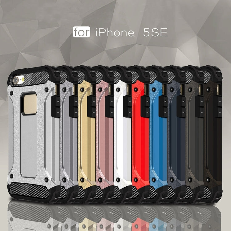 Tough Armor TPU + PC Combination Case for iPhone iPhone SE & 5 & 5s(Dark Blue) by buy2fix