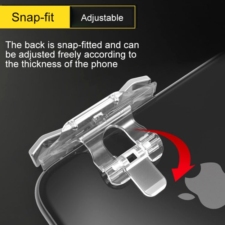 E9 Alloy Press Eat Chicken Mobile Phone Trigger Shooting Controller Button Handle (Silver) - Handle Shooter by buy2fix | Online Shopping UK | buy2fix