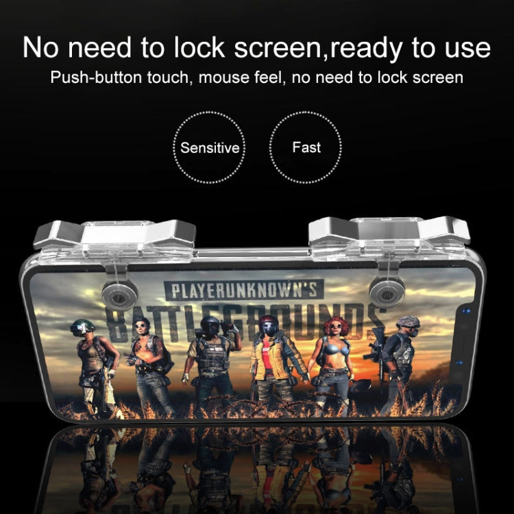 E9 Alloy Press Eat Chicken Mobile Phone Trigger Shooting Controller Button Handle (Silver) - Handle Shooter by buy2fix | Online Shopping UK | buy2fix