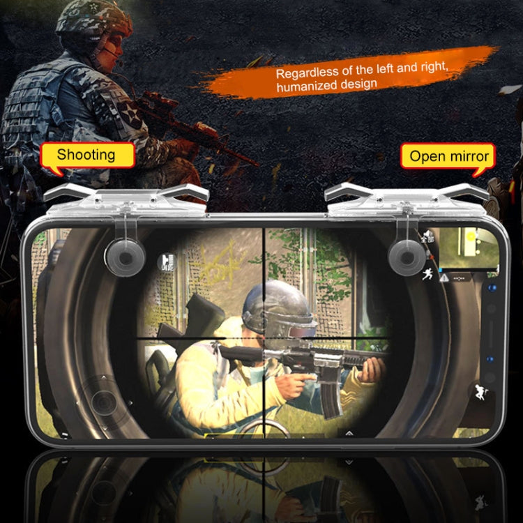 E9 Alloy Press Eat Chicken Mobile Phone Trigger Shooting Controller Button Handle (Silver) - Handle Shooter by buy2fix | Online Shopping UK | buy2fix