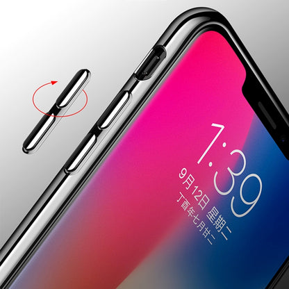 For iPhone X CAFELE Ultra-thin Electroplating Soft TPU Protective Back Cover Case with Ring Holder(Gold) - More iPhone Cases by CAFELE | Online Shopping UK | buy2fix