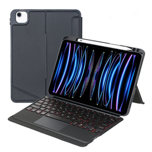 T11-AS For iPad Air 11 2025 / Air 5 / 4 10.9 / Pro 11 2022&2021&2020&2018 Touch Backlight Split Type Bluetooth Keyboard Leather Case by buy2fix