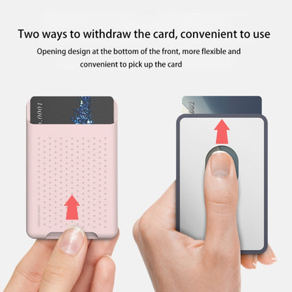 For iPhone 13 Series / iPhone 12 Series Silicone Wallet Pouch Card Case Anti-degaussing Card Holder Magsafing Magnetic Sticker(Grey) - Adhesive Card Holders by buy2fix | Online Shopping UK | buy2fix