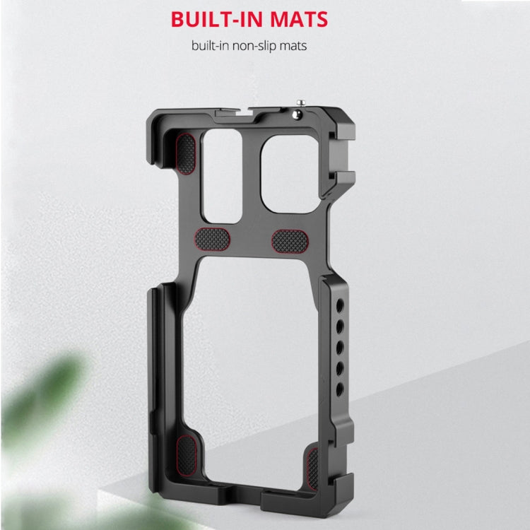 For iPhone 11 Pro Max YELANGU C23 Video Camera Cage Stabilizer with PC Case (Black) - iPhone 11 Pro Max Cases by YELANGU | Online Shopping UK | buy2fix