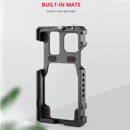 For iPhone 11 Pro Max YELANGU C23 Video Camera Cage Stabilizer with PC Case (Black) - iPhone 11 Pro Max Cases by YELANGU | Online Shopping UK | buy2fix