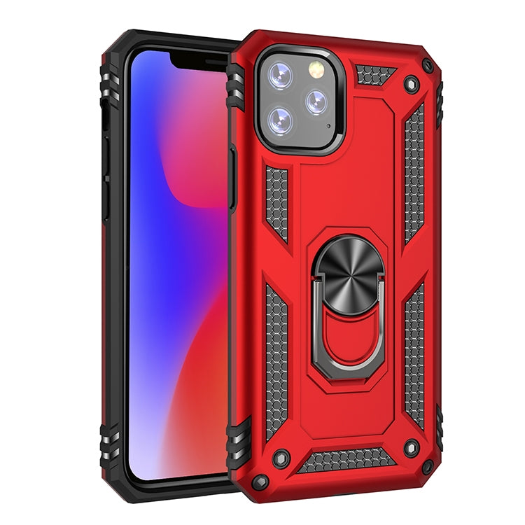 Armor Shockproof TPU + PC Protective Case for iPhone 11 Pro Max, with 360 Degree Rotation Holder(Red) by buy2fix