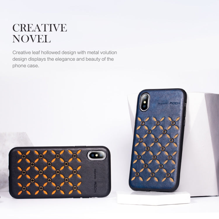 For iPhone XS Max ROCK Origin Series Business TPU + PU Protective Case - More iPhone Cases by ROCK | Online Shopping UK | buy2fix