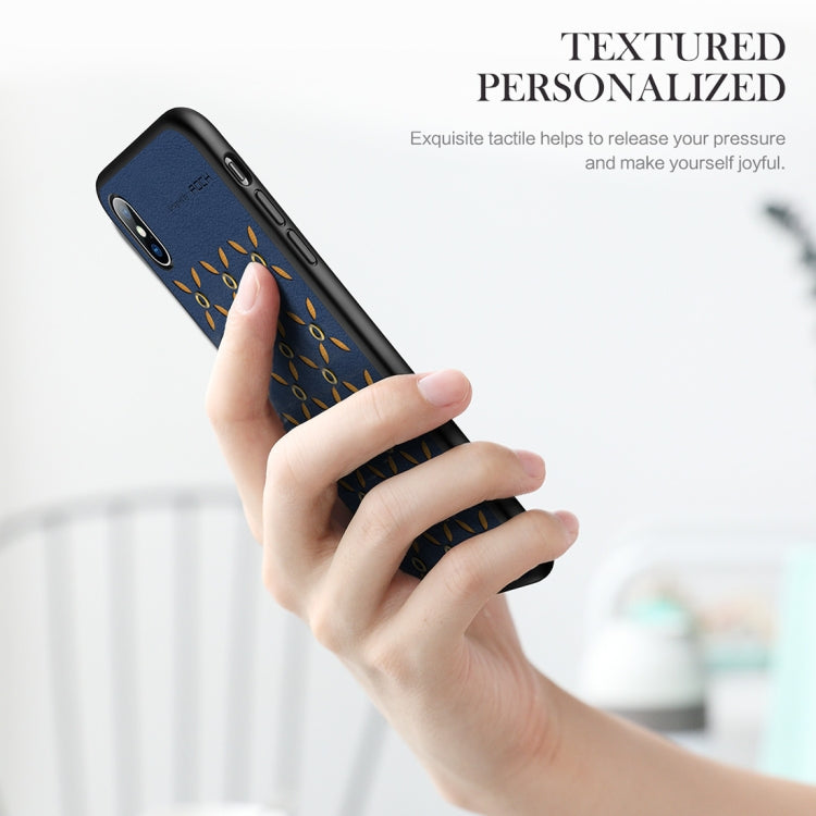 For iPhone XS Max ROCK Origin Series Business TPU + PU Protective Case - More iPhone Cases by ROCK | Online Shopping UK | buy2fix