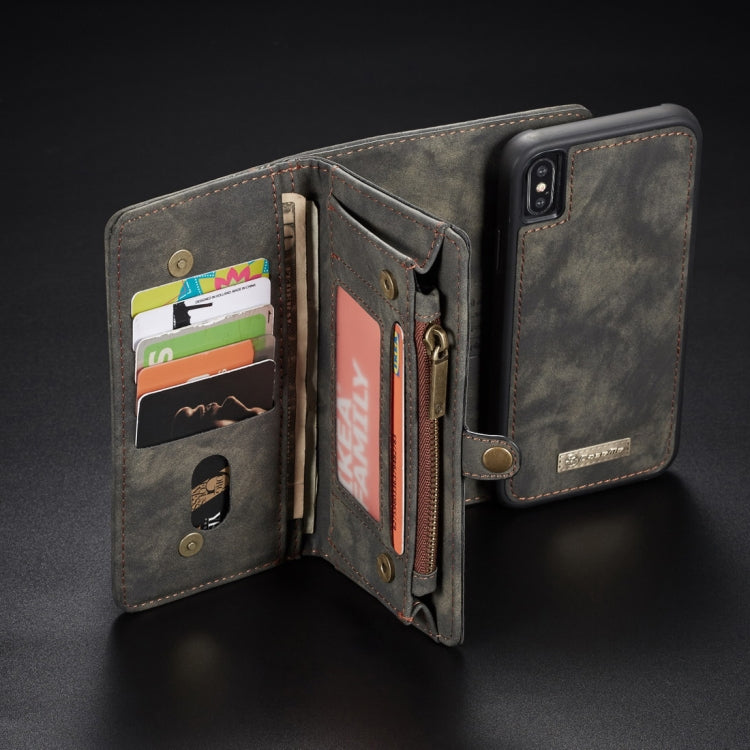 For iPhone XS Max CaseMe Detachable Multifunctional Horizontal Flip Leather Case with Card Slot & Holder & Zipper Wallet & Photo Frame (Black) - More iPhone Cases by CaseMe | Online Shopping UK | buy2fix