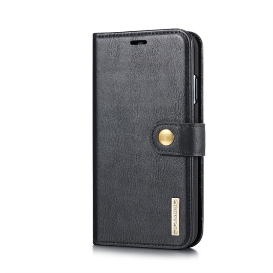 For iPhone XS Max DG.MING Crazy Horse Texture Flip Detachable Magnetic Leather Case with Holder & Card Slots & Wallet (Black) by DG.MING