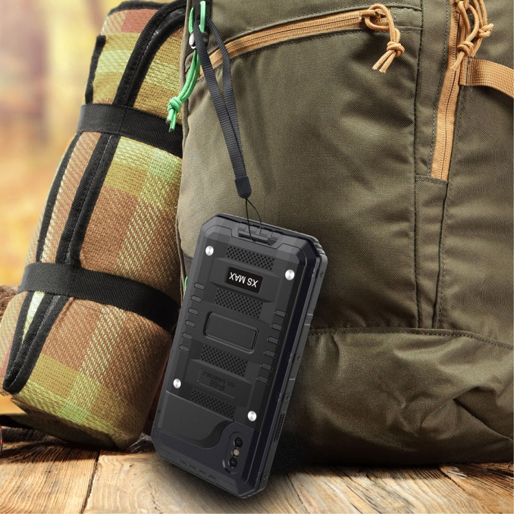 For iPhone XS Max Waterproof Dustproof Shockproof Zinc Alloy + Silicone Case (Black) - More iPhone Cases by buy2fix | Online Shopping UK | buy2fix