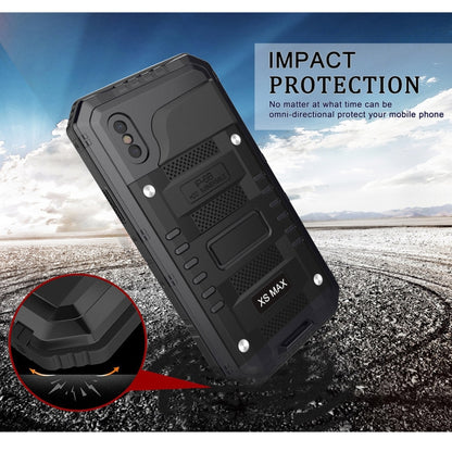 For iPhone XS Max Waterproof Dustproof Shockproof Zinc Alloy + Silicone Case (Black) - More iPhone Cases by buy2fix | Online Shopping UK | buy2fix