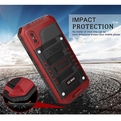 For iPhone XS Max Waterproof Dustproof Shockproof Zinc Alloy + Silicone Case (Red) - More iPhone Cases by buy2fix | Online Shopping UK | buy2fix