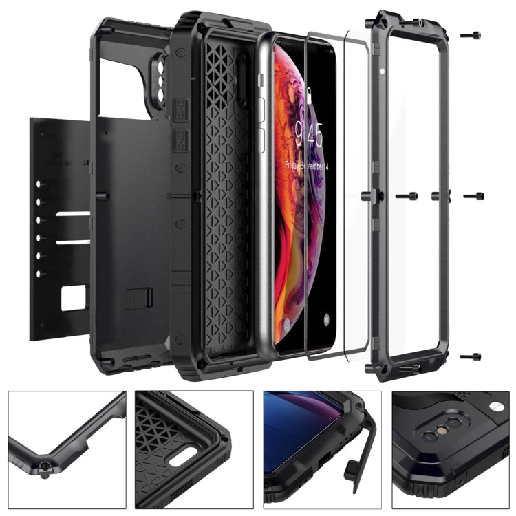 For iPhone XS Max Waterproof Dustproof Shockproof Zinc Alloy + Silicone Case (Red) - More iPhone Cases by buy2fix | Online Shopping UK | buy2fix