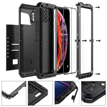 For iPhone XS Max Waterproof Dustproof Shockproof Zinc Alloy + Silicone Case (Red) - More iPhone Cases by buy2fix | Online Shopping UK | buy2fix