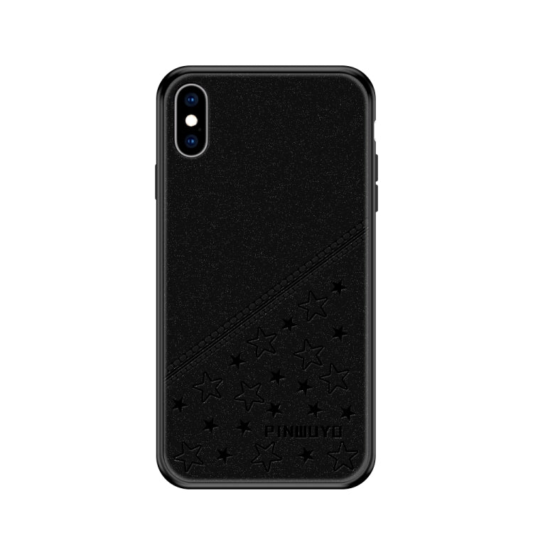For iPhone XS Max PINWUYO Full Coverage Waterproof Shockproof PC+TPU+PU Case (Black) - More iPhone Cases by PINWUYO | Online Shopping UK | buy2fix