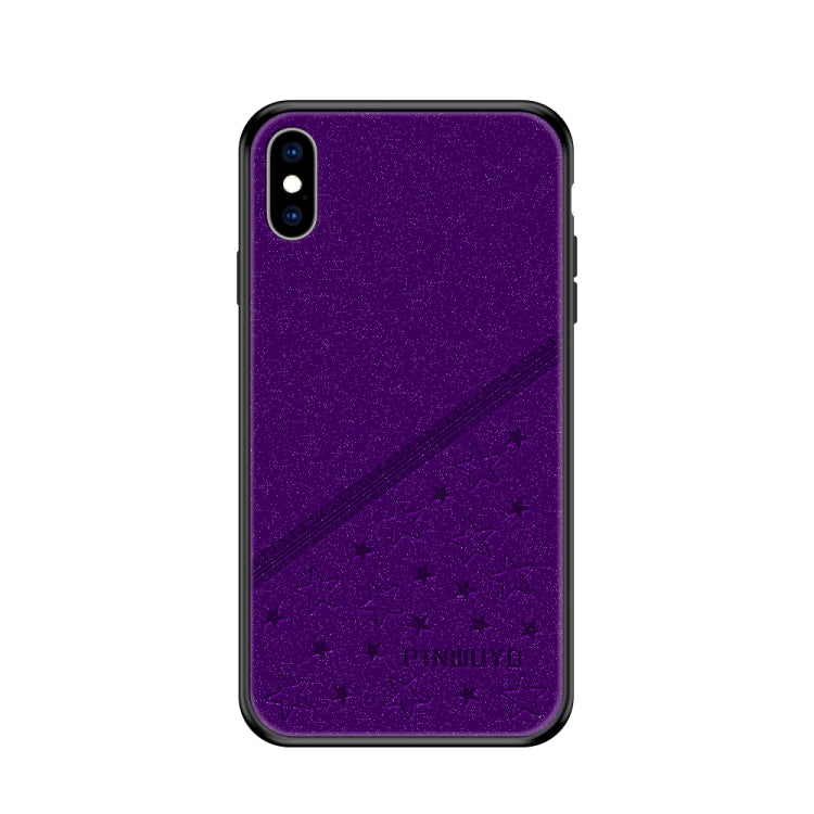 For iPhone XS Max PINWUYO Full Coverage Waterproof Shockproof PC+TPU+PU Case (Purple) - More iPhone Cases by PINWUYO | Online Shopping UK | buy2fix
