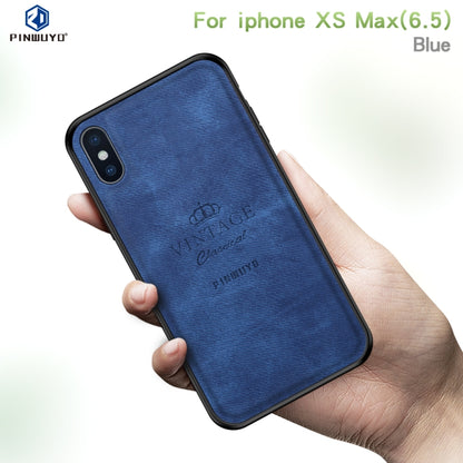 For iPhone XS Max PINWUYO Anti-wrestling Waterproof Full Coverage PC Case(Blue) - More iPhone Cases by PINWUYO | Online Shopping UK | buy2fix