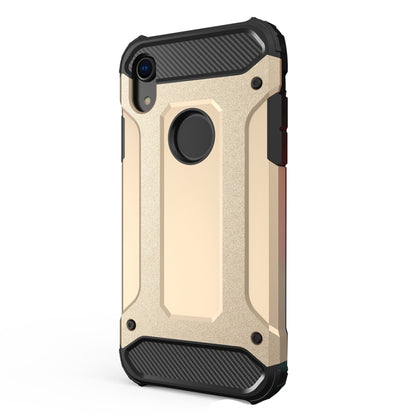 For iPhone XR TPU + PC Armor Combination Back Cover Case (Gold) by buy2fix