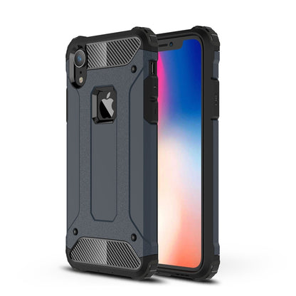 For iPhone XR TPU + PC Armor Combination Back Cover Case(Navy Blue) by buy2fix