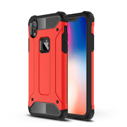 For iPhone XR TPU + PC Armor Combination Back Cover Case(Red) by buy2fix