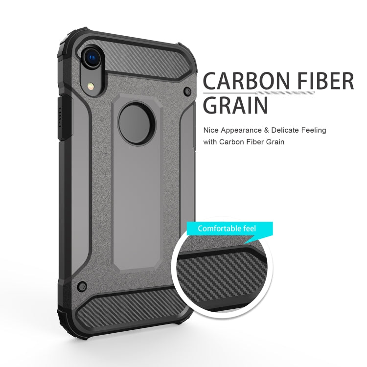 For iPhone XR TPU + PC Armor Combination Back Cover Case (Gold) by buy2fix