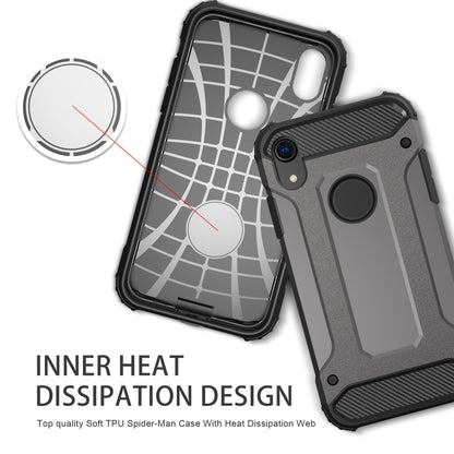 For iPhone XR TPU + PC Armor Combination Back Cover Case (Grey) by buy2fix