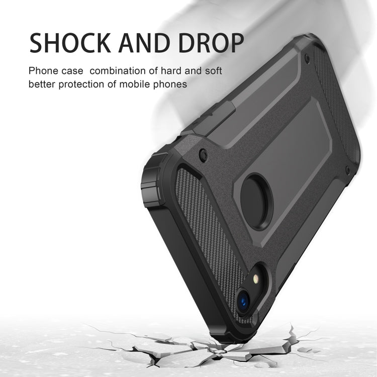For iPhone XR TPU + PC Armor Combination Back Cover Case(Navy Blue) by buy2fix
