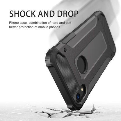 For iPhone XR TPU + PC Armor Combination Back Cover Case(Navy Blue) by buy2fix