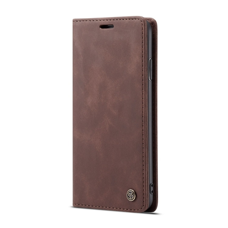 For iPhone XR CaseMe-013 Multifunctional Retro Frosted Horizontal Flip Leather Case with Card Slot & Holder & Wallet(Coffee) by CaseMe