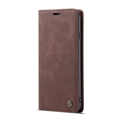 For iPhone XR CaseMe-013 Multifunctional Retro Frosted Horizontal Flip Leather Case with Card Slot & Holder & Wallet(Coffee) by CaseMe