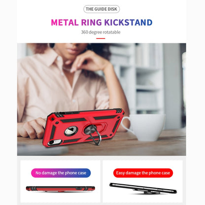 For iPhone XR Sergeant Armor Shockproof TPU + PC Protective Case with 360 Degree Rotation Holder (Blue) by buy2fix