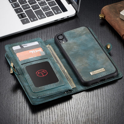 For iPhone XR CaseMe Detachable Multifunctional Horizontal Flip Leather Case with Card Slot & Holder & Zipper Wallet & Photo Frame (Blue) - More iPhone Cases by CaseMe | Online Shopping UK | buy2fix