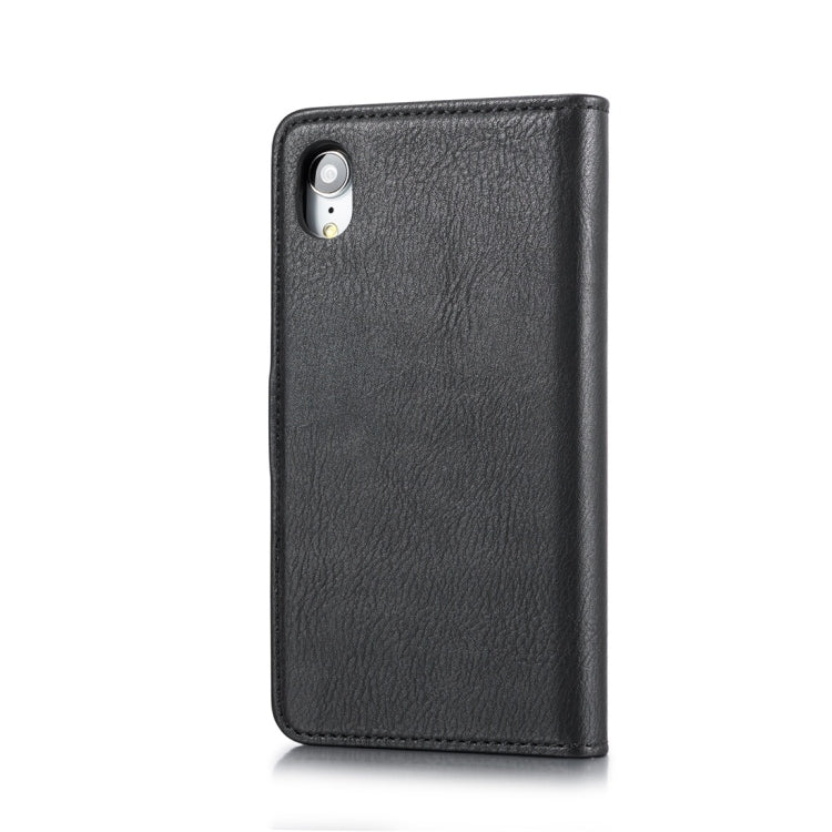 For iPhone XR DG.MING Crazy Horse Texture Flip Detachable Magnetic Leather Case with Holder & Card Slots & Wallet (Black) - More iPhone Cases by DG.MING | Online Shopping UK | buy2fix