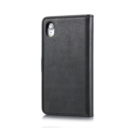 For iPhone XR DG.MING Crazy Horse Texture Flip Detachable Magnetic Leather Case with Holder & Card Slots & Wallet (Black) - More iPhone Cases by DG.MING | Online Shopping UK | buy2fix