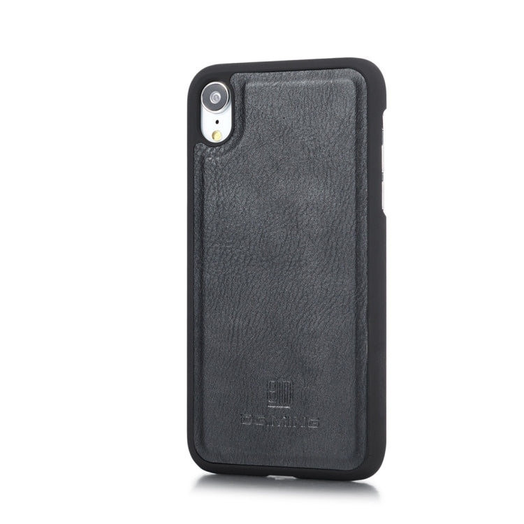 For iPhone XR DG.MING Crazy Horse Texture Flip Detachable Magnetic Leather Case with Holder & Card Slots & Wallet (Black) - More iPhone Cases by DG.MING | Online Shopping UK | buy2fix